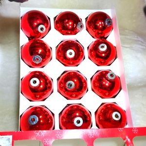 Vintage 12 Glass Ornaments